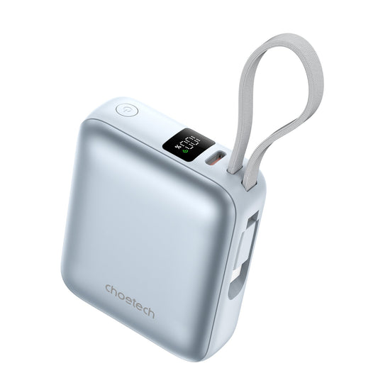 Power Bank Choetech 10000mAh 35W Mini Cargador Rápido USB-C Celeste