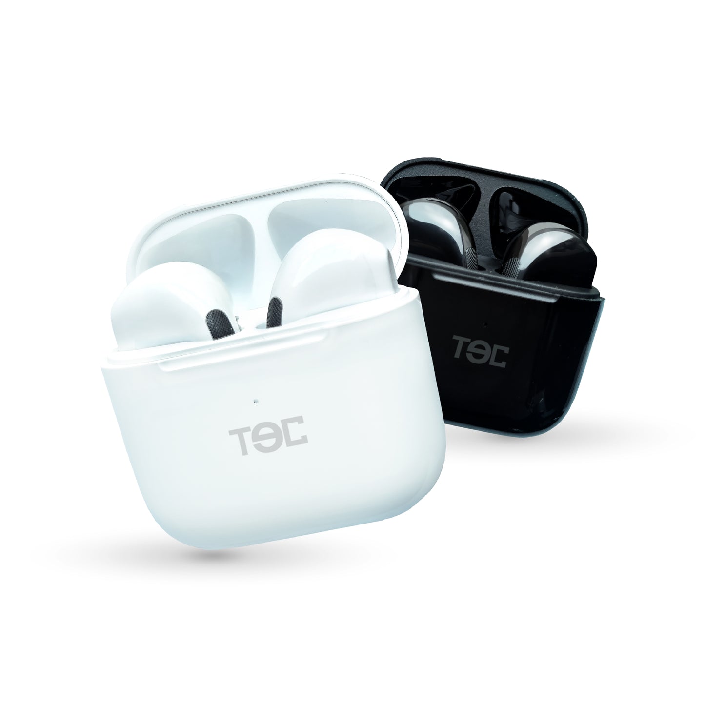 2 Audífonos Inalámbricos TECPODS T10 PRO Blanco y Negro