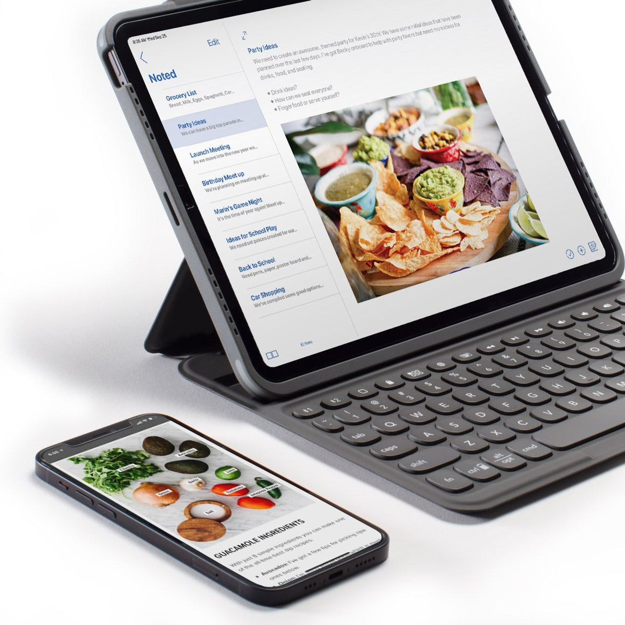 Teclado y Case ZAGG Pro Keys Retroiluminado paraiPad Air 11'' M2&M3, iPad Pro 11'' (1a, 2a, 3a y 4a Generación) y iPad Air 10.9'' (4a y 5a Generación)
