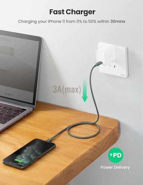 Cable Ugreen USB-C a Lightning (1Mt)