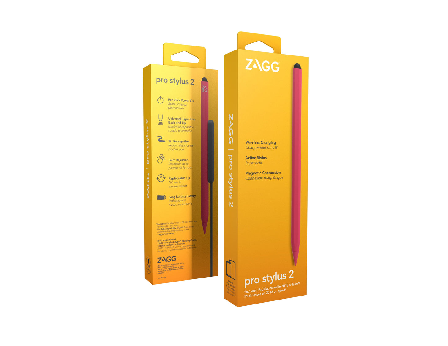Lápiz Óptico Pro Stylus 2 Zagg para iPad con carga inalámbrica Color Rosa