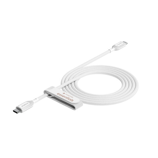 Cable de carga mophie USB-C a USB-C 2 metros hasta 60W de carga - Blanco