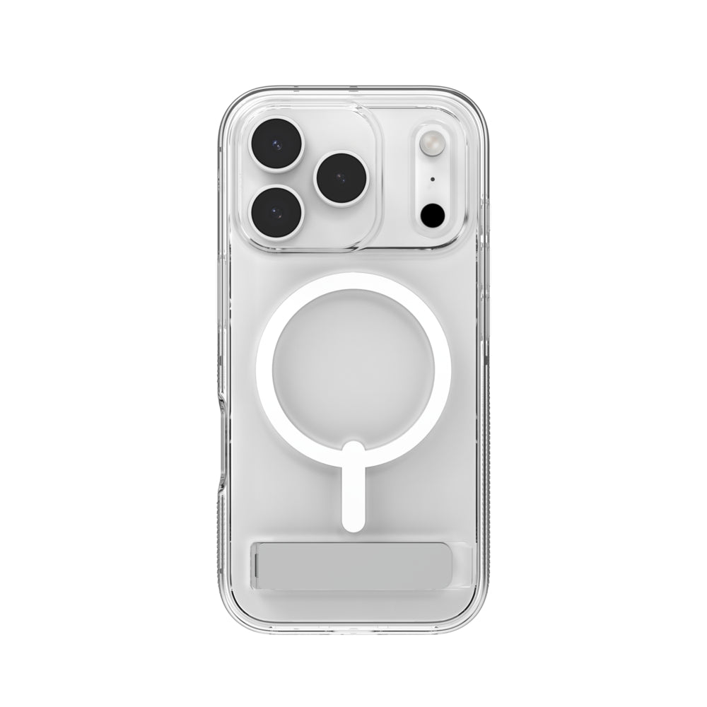 Case ZAGG Crystal Palace Snap iPhone 17 Pro Max con MagSafe y Sporte Trasero - Transparente