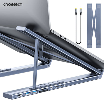Docking Station con Soporte para Laptop Choetech USB-C 7 en 1 Hub