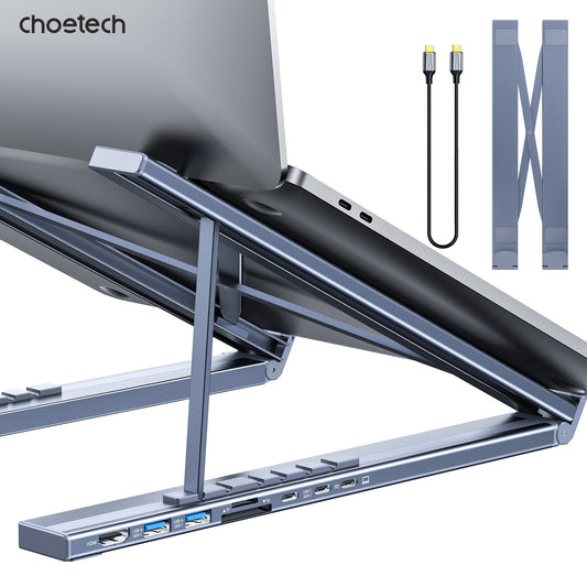Docking Station con Soporte para Laptop Choetech USB-C 7 en 1 Hub