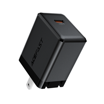 Cargador Rápido Acefast A141 USB-C PD 30W – Tecnología GaN, Negro