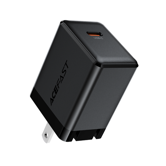 Cargador Rápido Acefast A141 USB-C PD 30W – Tecnología GaN, Negro
