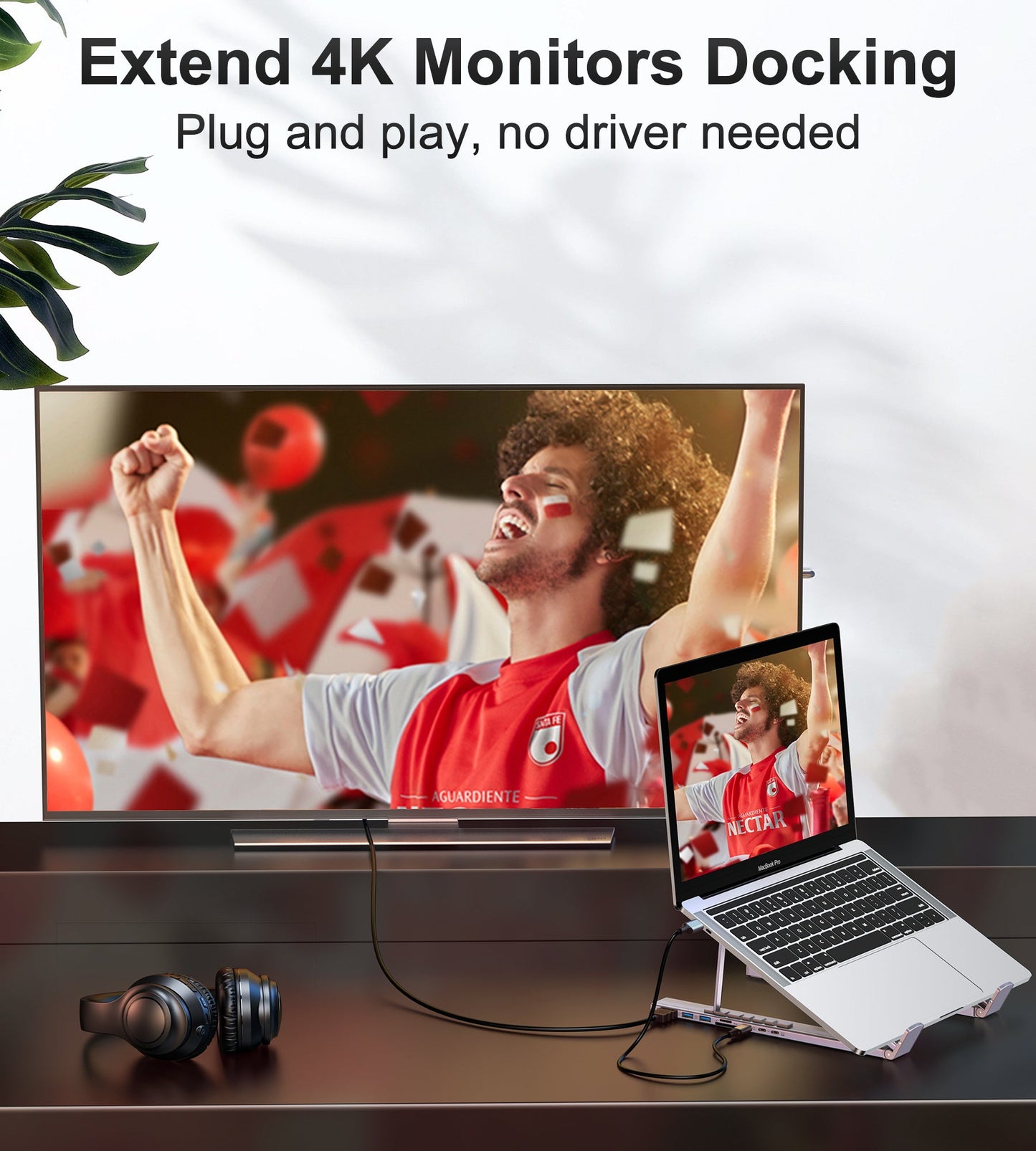 Docking Station con Soporte para Laptop Choetech USB-C 7 en 1 Hub