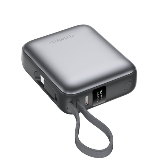 Power Bank Choetech 10000mAh 35W Mini Cargador Rápido USB-C Gris