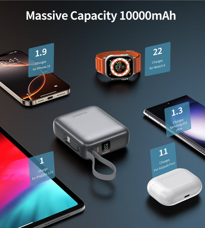 Power Bank Choetech 10000mAh 35W Mini Cargador Rápido USB-C Gris