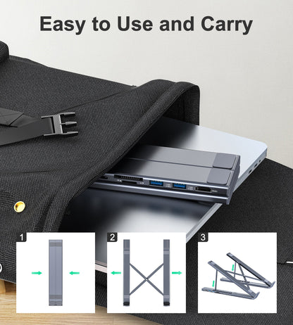 Docking Station con Soporte para Laptop Choetech USB-C 7 en 1 Hub