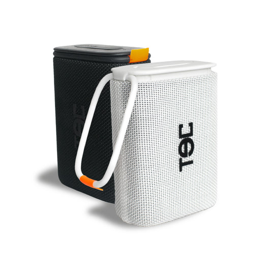 2 Parlantes Bluetooth TecFlow Blanco y Negro