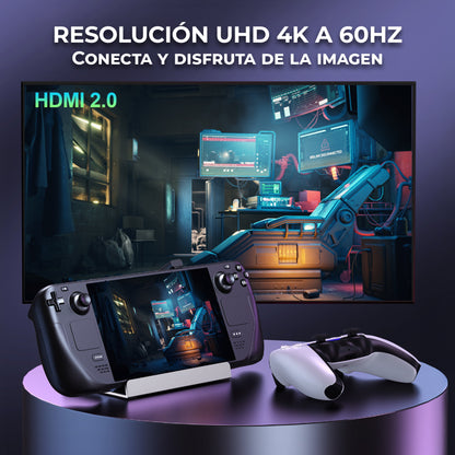 Docking Station USB-C 5 en 1 HUB Gaming HDMI 4K 60Hz 100W Steam Deck