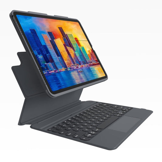 Teclado y Case ZAGG Pro Keys con Trackpad para iPad Pro 12.9'' (3a, 4a y 5a Gen) y iPad Air 13'' (M2) - Negro/Gris