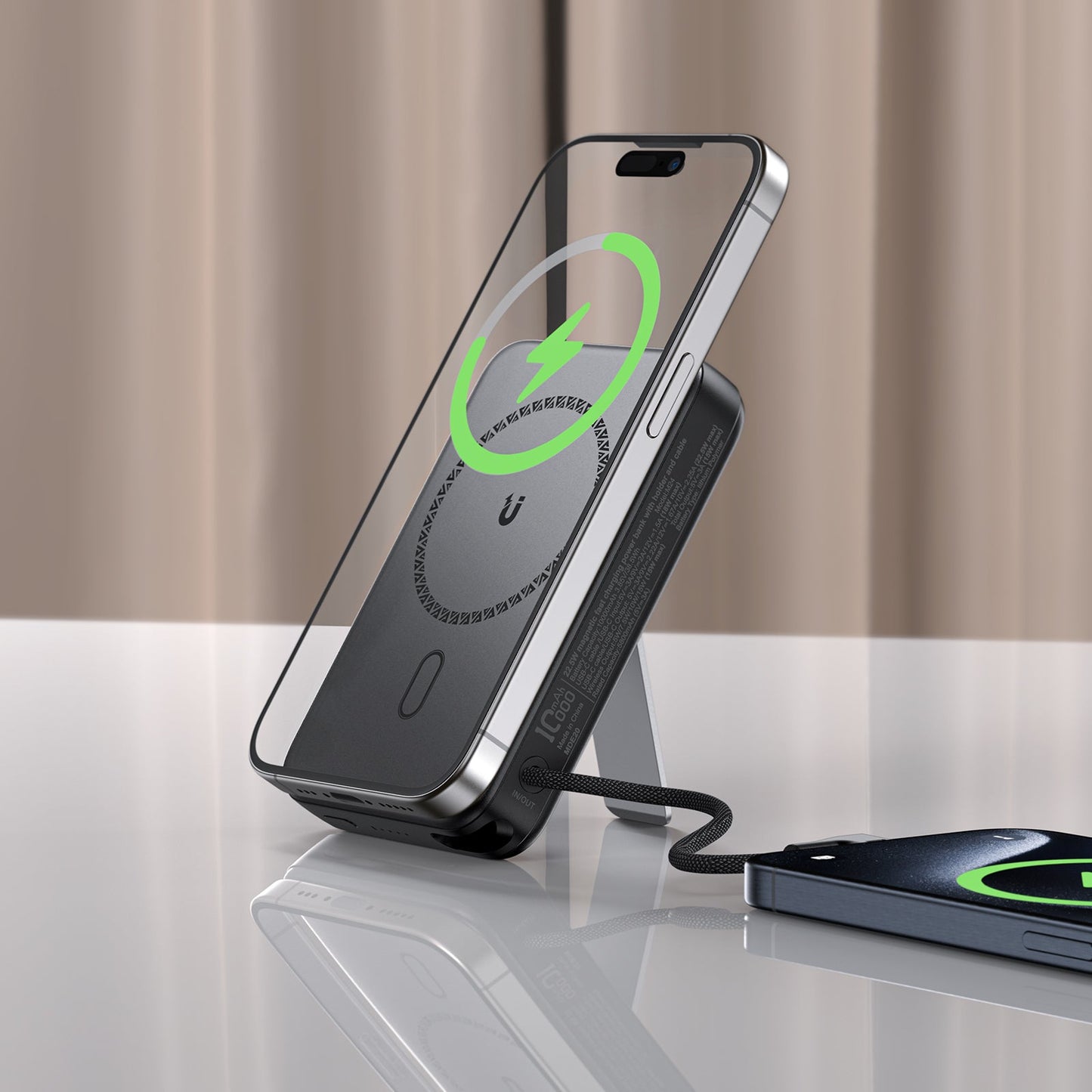 Cargador Portátil Acefast 10000mAh 22,5W Magsafe con Soporte