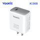 Cargador de Pared Yookie USB-C 30W carga rápida color Blanco