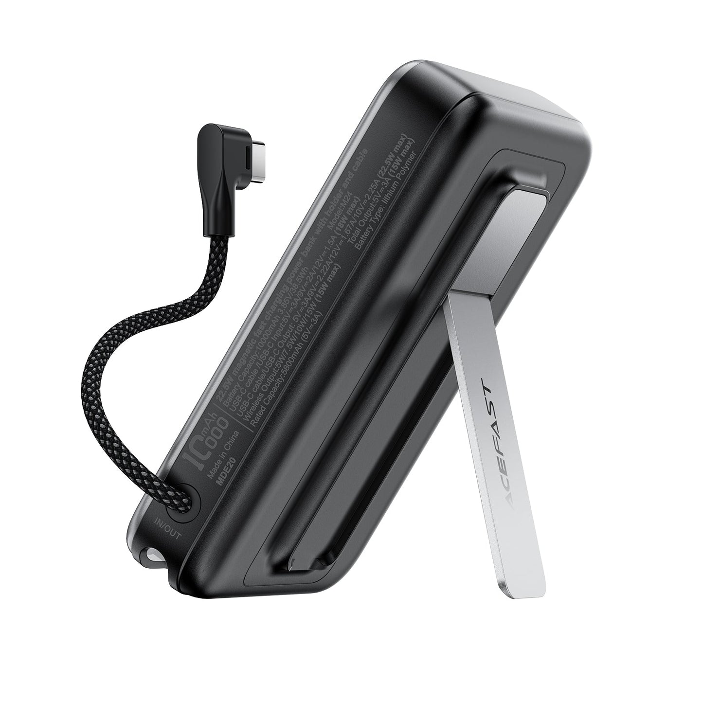 Cargador Portátil Acefast 10000mAh 22,5W Magsafe con Soporte