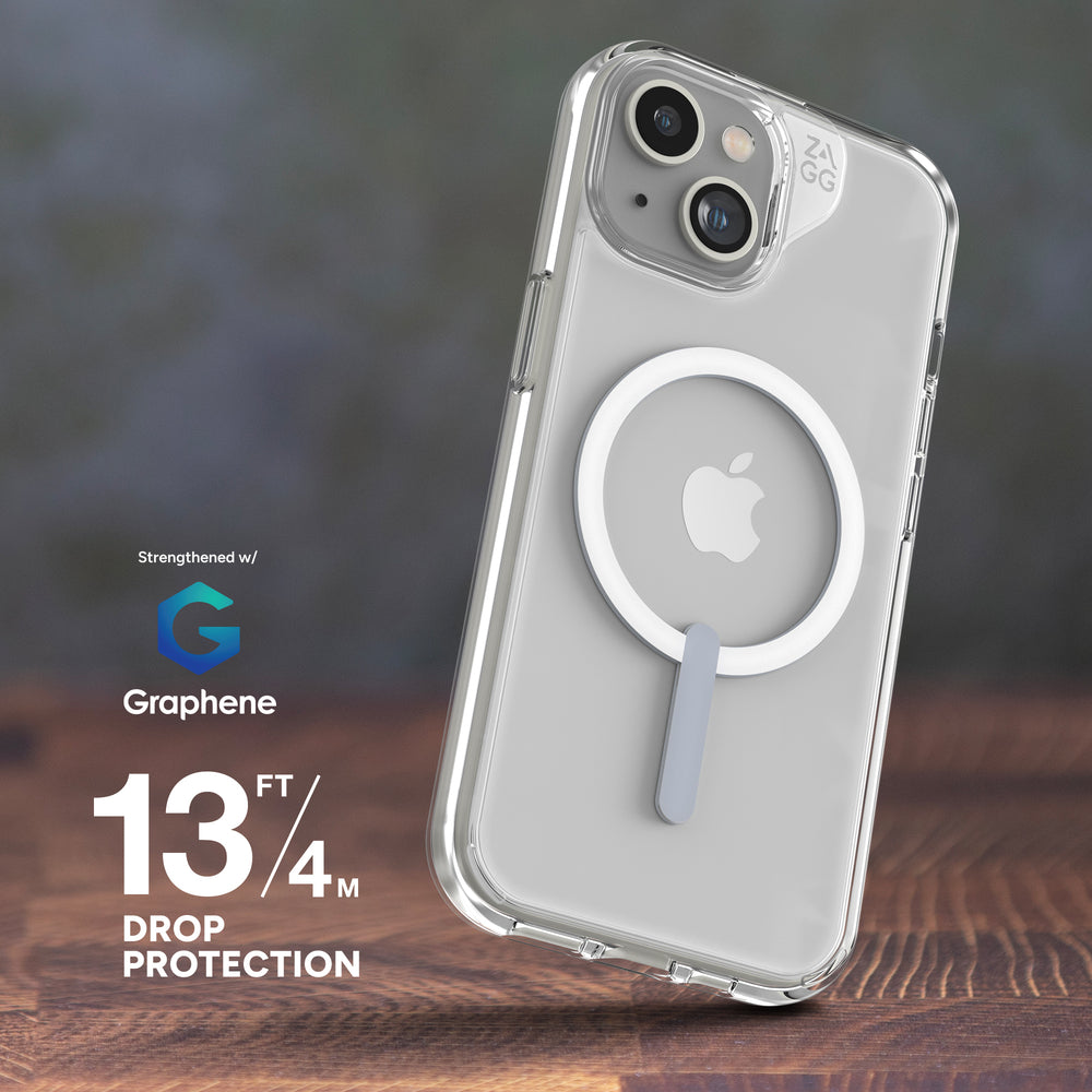 Case ZAGG Crystal Palace Snap para iPhone 15 Plus / 14 Plus compatible con MagSafe - Transparente