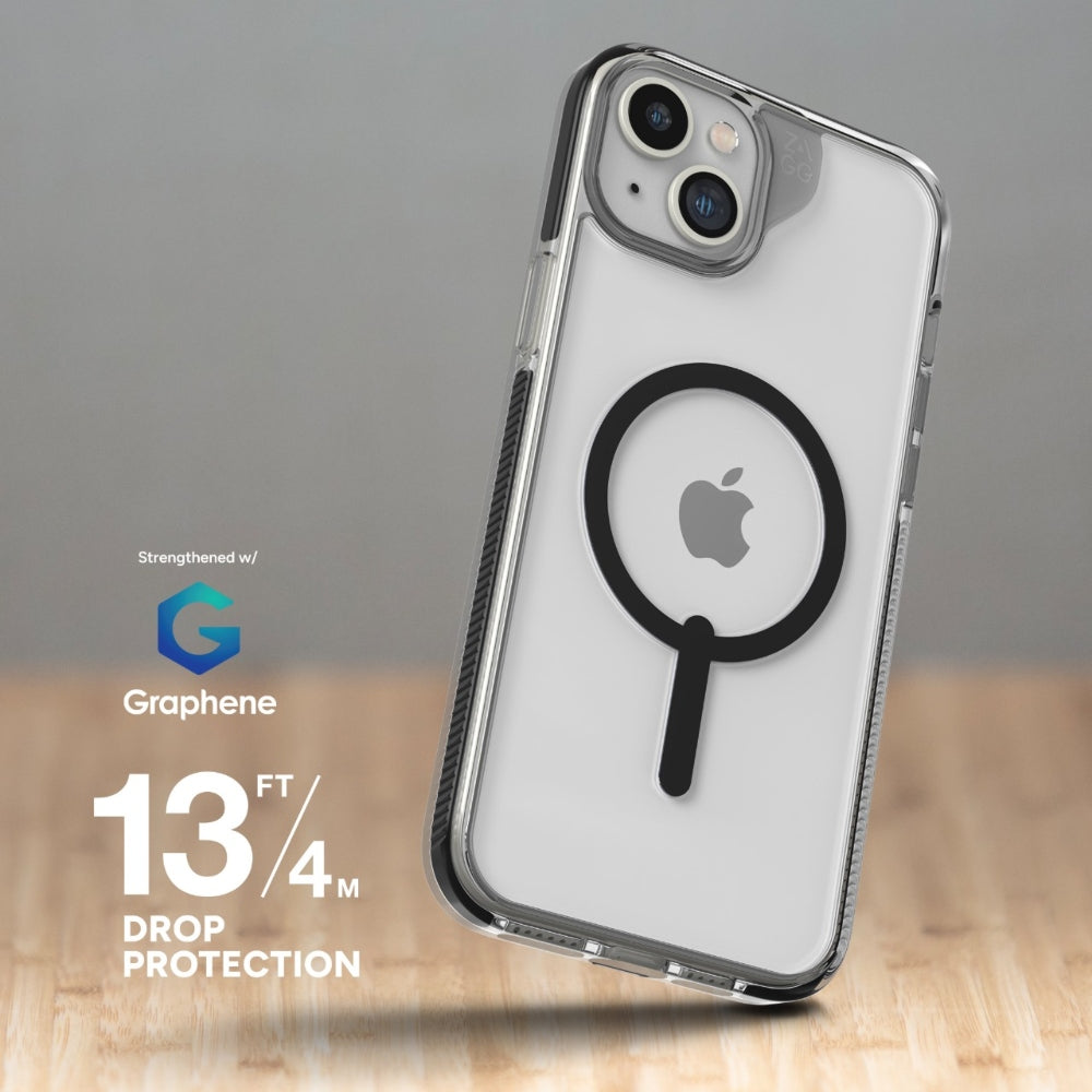 Case ZAGG Santa Cruz Snap para iPhone 15 Plus / 14 Plus compatible con MagSafe - Negro