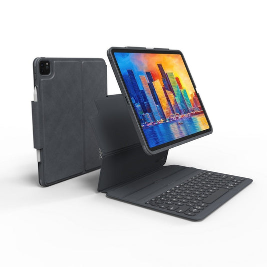 Teclado con Funda ZAGG Pro Keys Retroiluminado para iPad Pro 12.9'' (3a, 4a, 5a Y 6a Gen), iPad Air 13'' (M2) - Negro/Gris