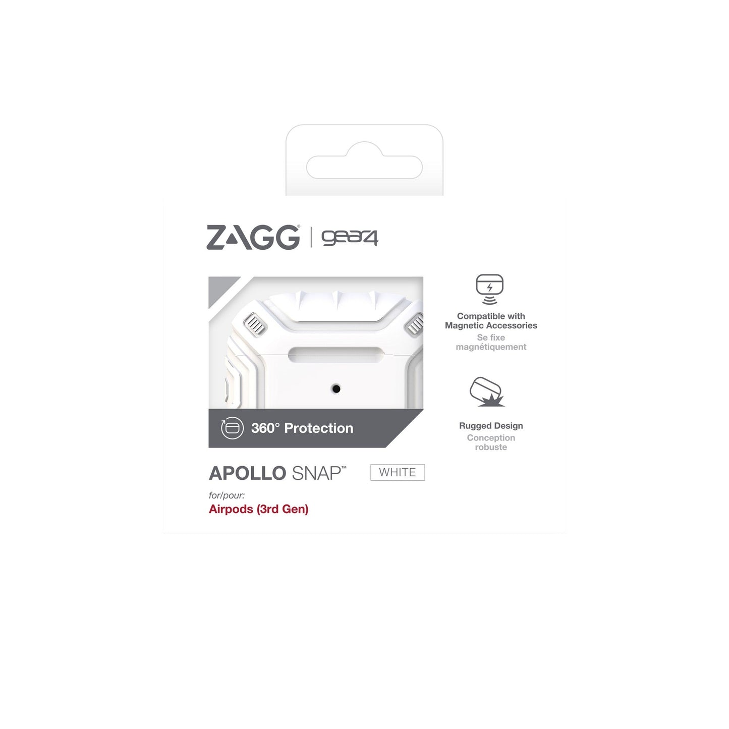 Case Gear4 Apollo Snap para Airpods 3 - Blanco