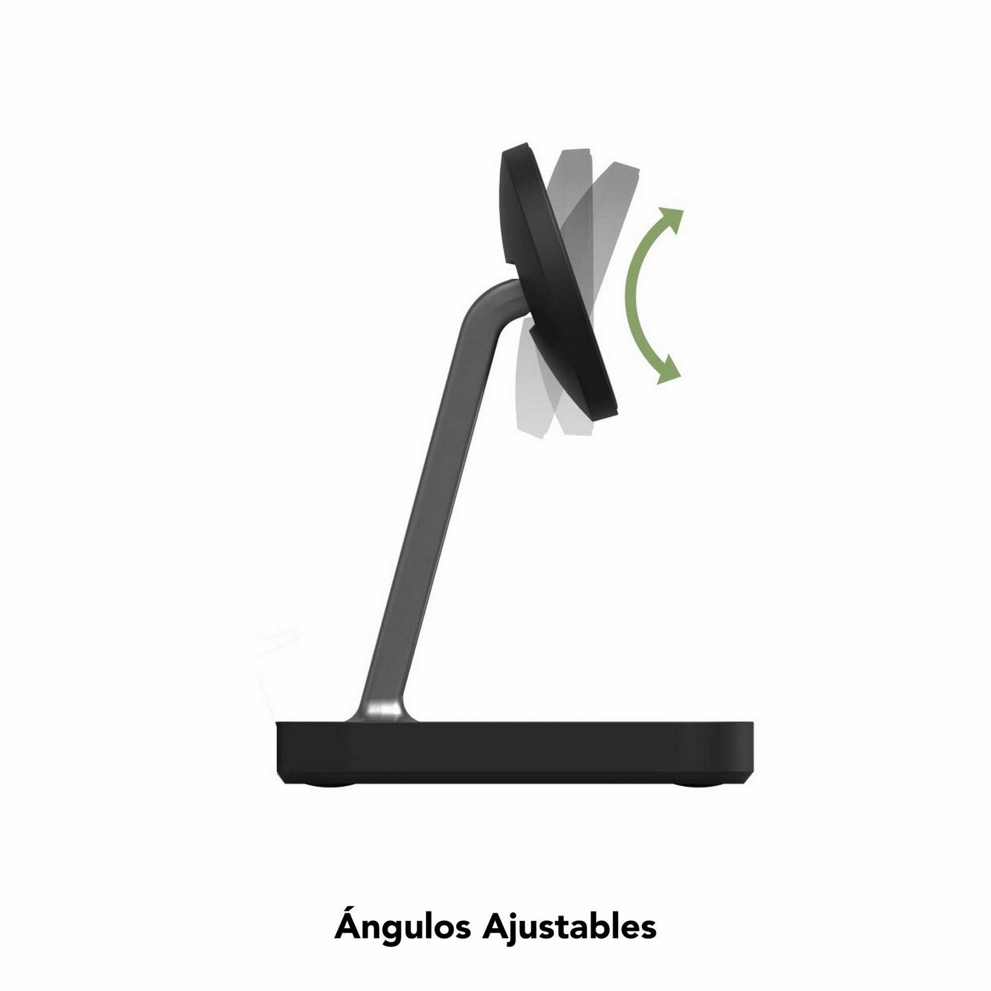 Soporte de carga inalámbrica y base mophie snap+ compatible con MagSafe de hasta 15W - Negro