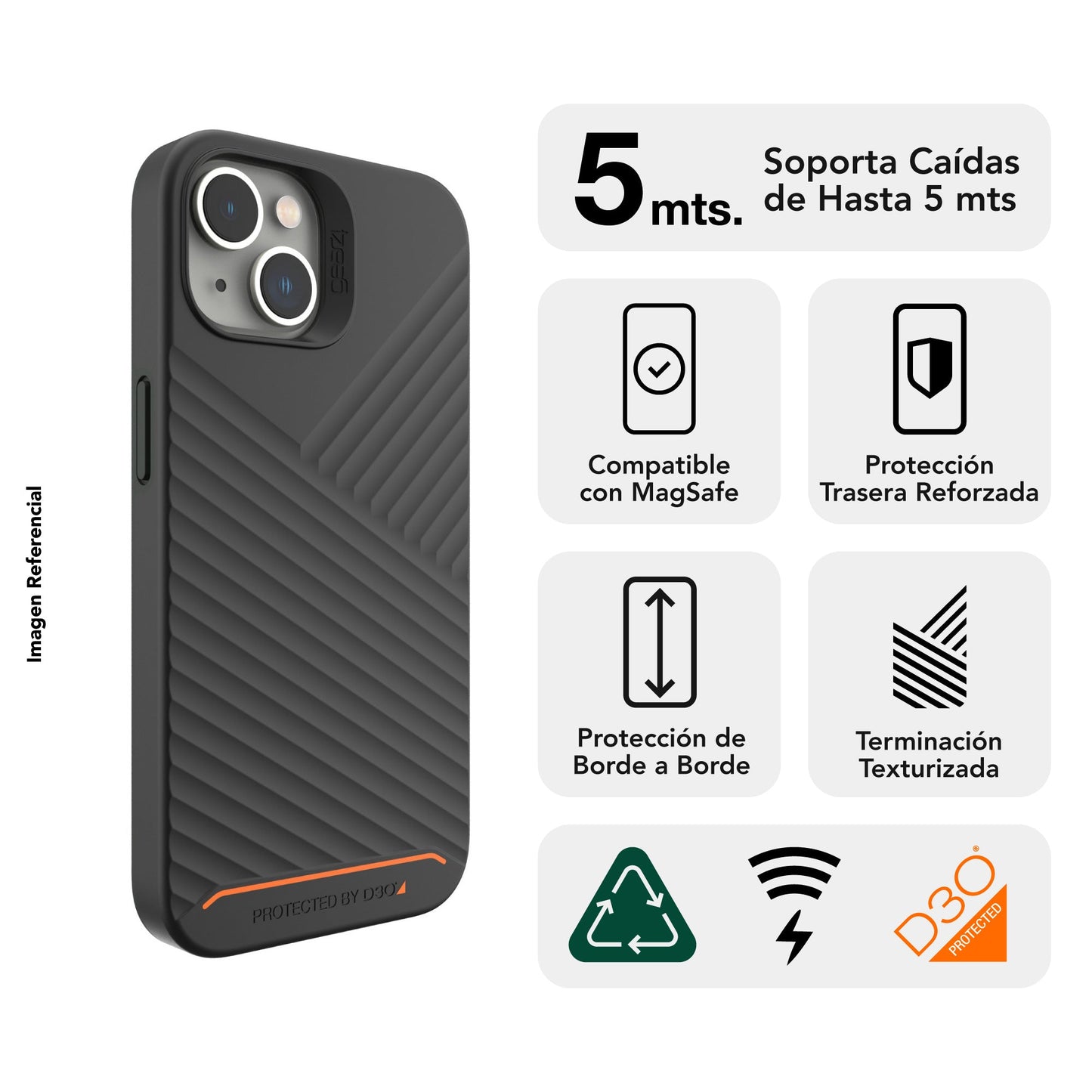 Case Gear4 Denali Snap para iPhone 14 - Negro