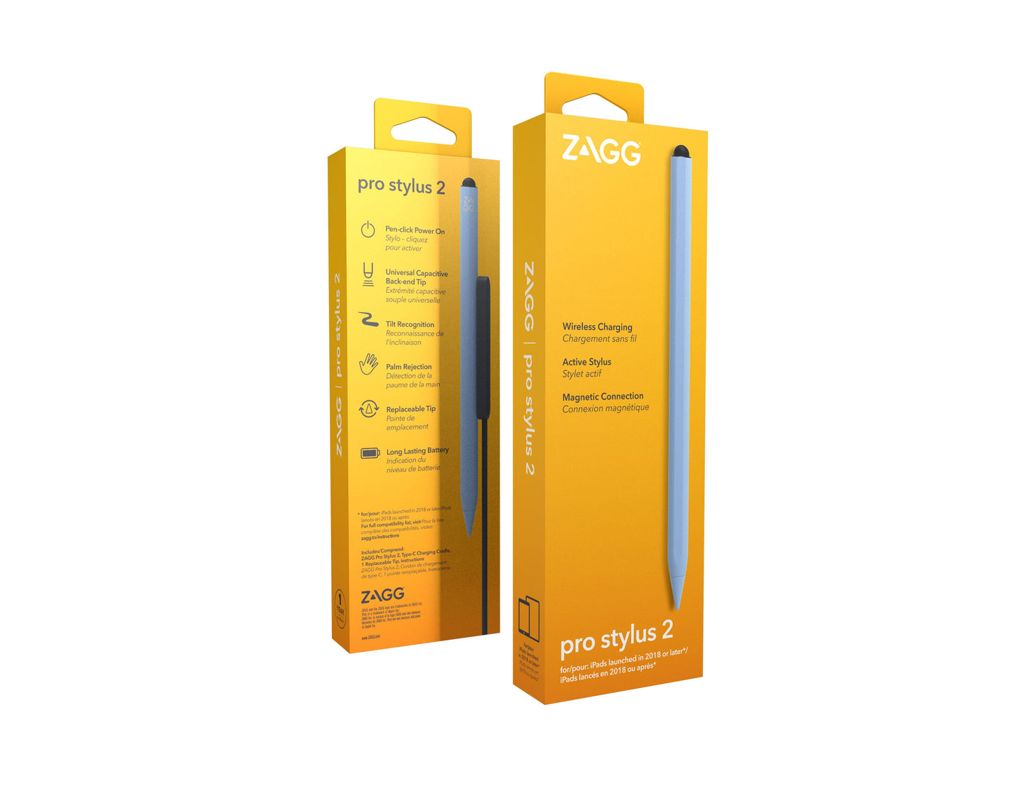 Lápiz Óptico Pro Stylus 2 Zagg para iPad con carga inalámbrica Color Azul