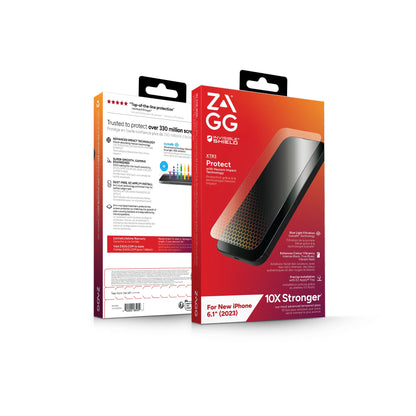Protector de Pantalla ZAGG Glass XTR3 para iPhone 15 - 10 veces más resistente