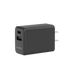Cargador de pared mophie de 30W PD con puertos USB-C y USB-A Negro