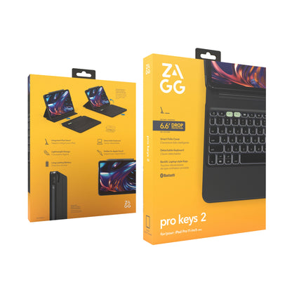 Teclado con Funda ZAGG Pro Keys 2 para iPad Pro 11 (M4) Inalámbrico