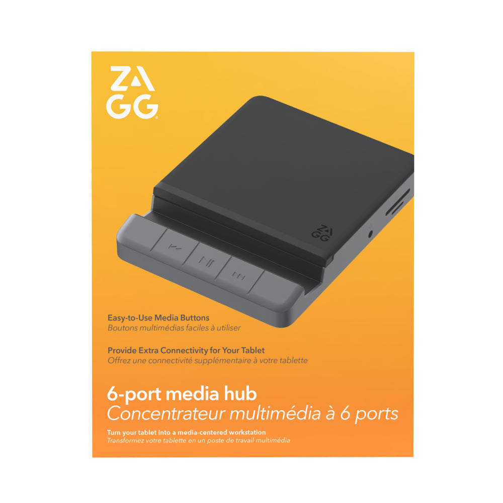 Hub adaptador ZAGG 6 puertos: HDMI, USB-C PD, USB-A, tarjetas SD/micro, audio jack