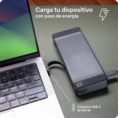 Hub adaptador ZAGG 9 puertos: 2 USB-C, 2 HDMI 4K, Ethernet, USB-A, SD/MicroSD, 1 cable USB-C integrado