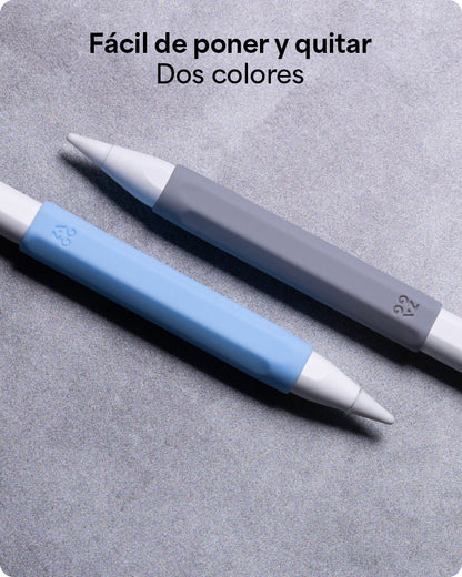 Grip de silicona ZAGG para Apple Pencil - set de 2 unidades color Azul/Gris