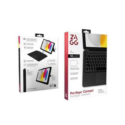 Teclado con funda con trackpad, soporte integrado para iPad A16/Gen10