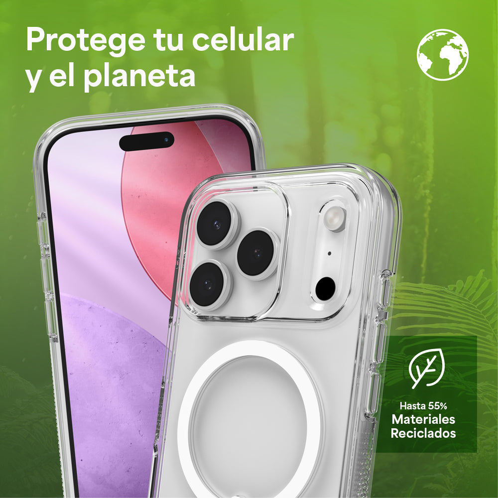 Case ZAGG Crystal Palace Snap iPhone 17 Pro Max con MagSafe y Sporte Trasero - Transparente