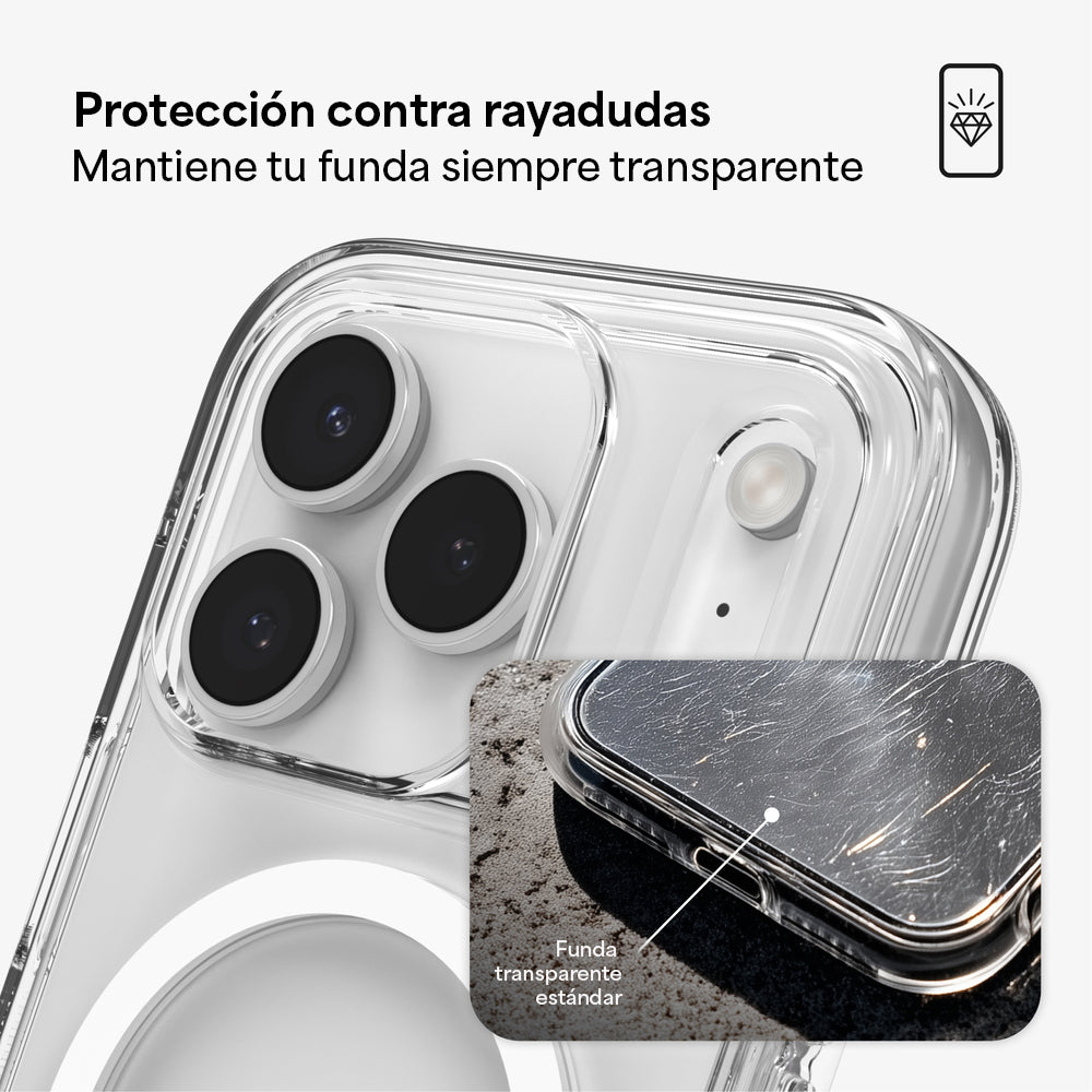 Case ZAGG Crystal Palace Snap iPhone 17 Pro Max con MagSafe y Sporte Trasero - Transparente