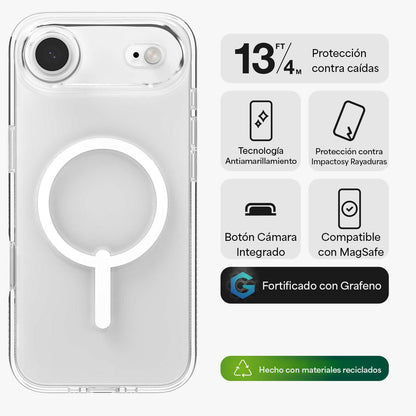 Case ZAGG Crystal Palace Snap iPhone Air con Botón para Cámara y MagSafe