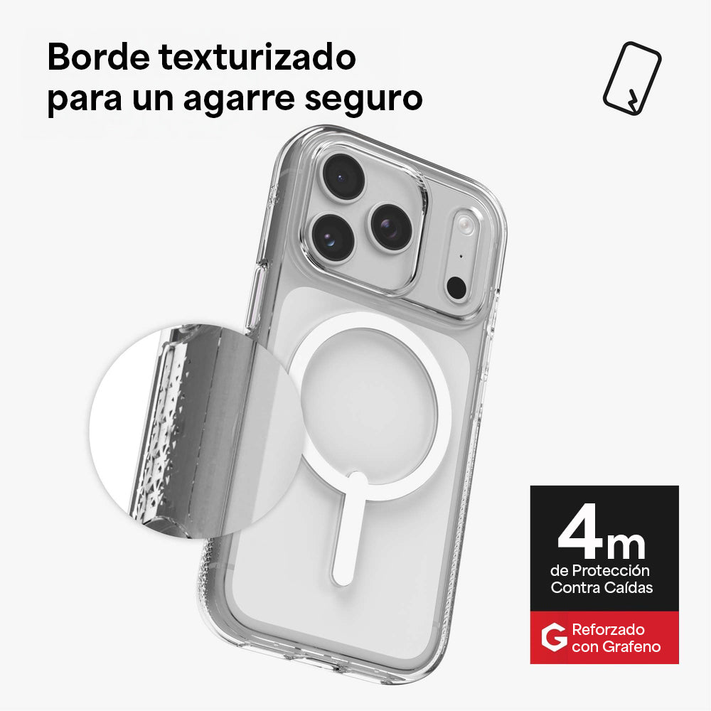 Case ZAGG Crystal Palace Snap iPhone 17 Pro con Botón para Cámara y MagSafe