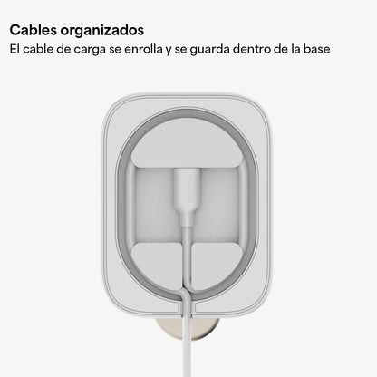Base de carga inalámbrica mophie 2 en 1 con certificación Qi2 para iPhone y Apple Watch