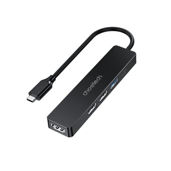 Adaptador Hub USB Tipo C 5 en 1 Choetech HDMI 4K PD 100W Laptop y Mac
