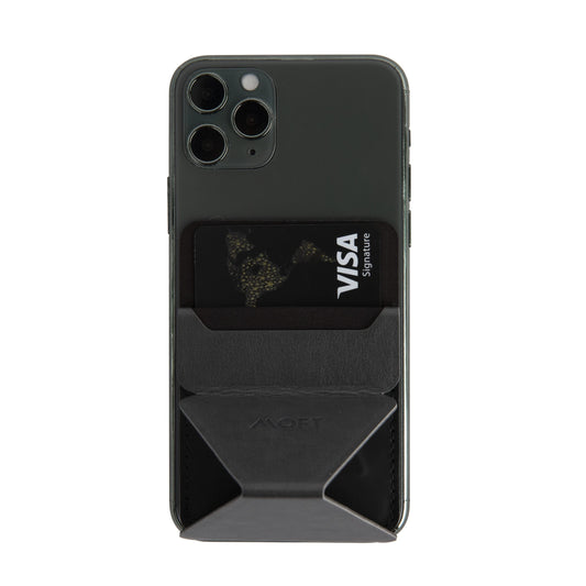 Soporte y billetera Moft para teléfono Negro