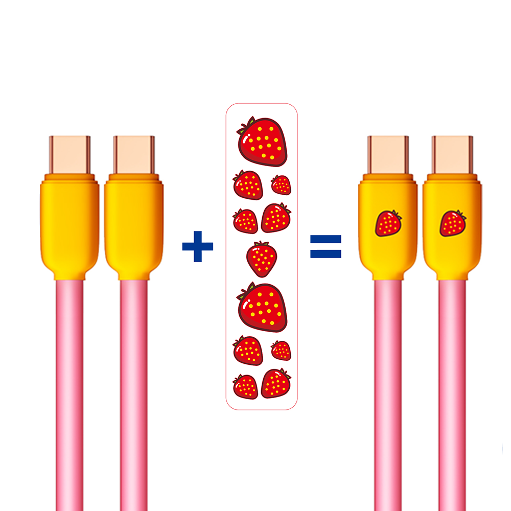 Cable Yookie Strawberry Bar USB-C a USB-C