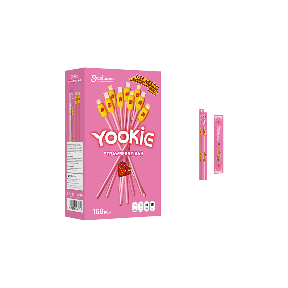 Cable Yookie Strawberry Bar USB-C a USB-C
