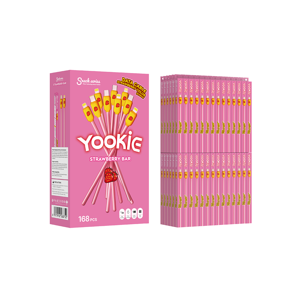 Cable Yookie Strawberry Bar USB-C a USB-C