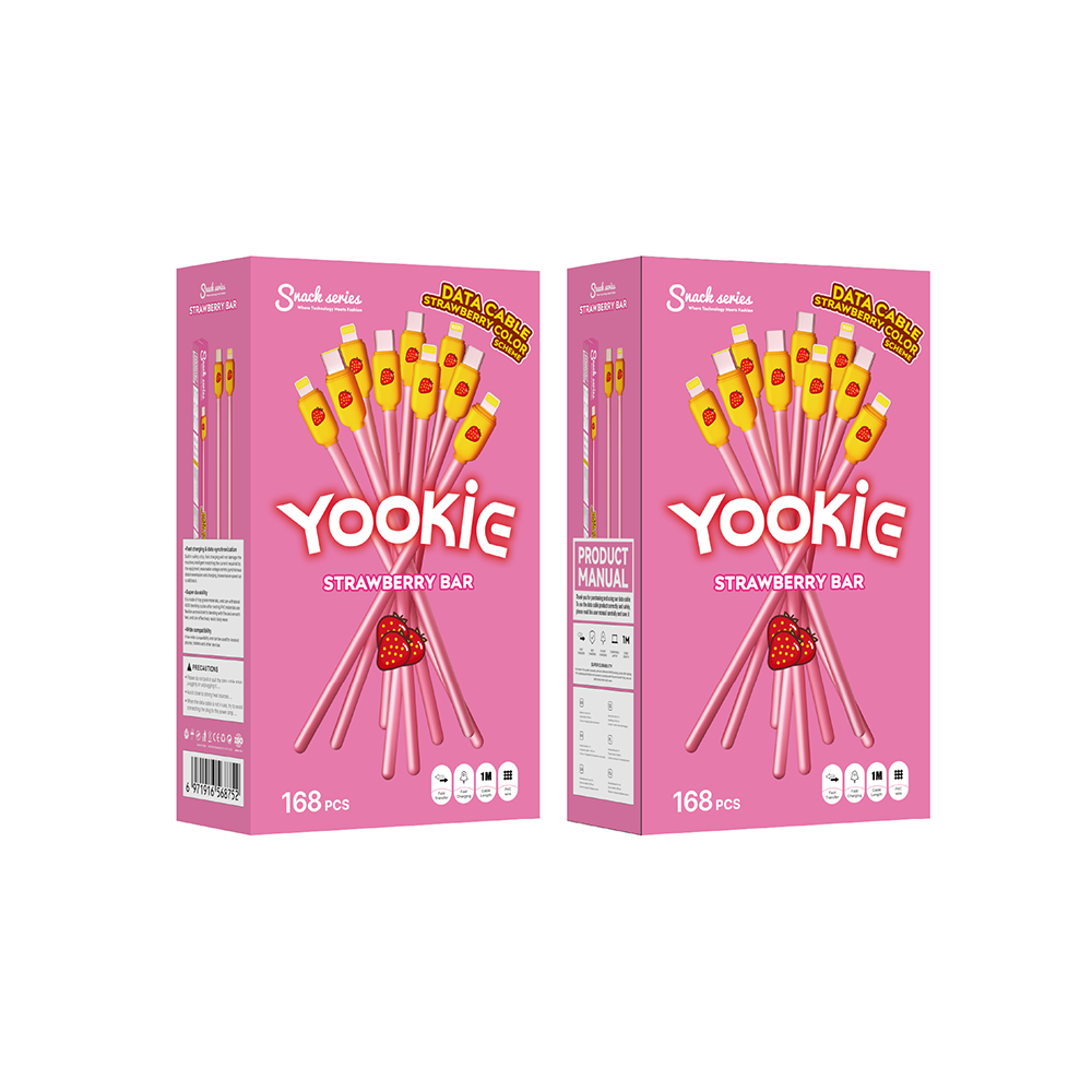 Cable Yookie Strawberry Bar USB-C a USB-C
