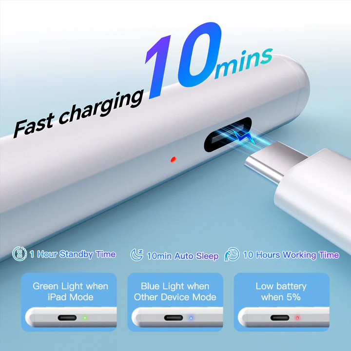 Lápiz Óptico Meko compatible Android y iOS Color Blanco