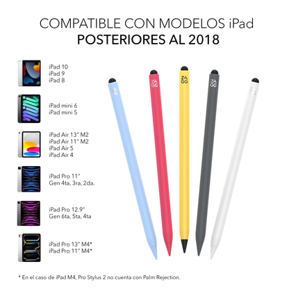 Lápiz Óptico Pro Stylus 2 Zagg para iPad con carga inalámbrica Color Rosa